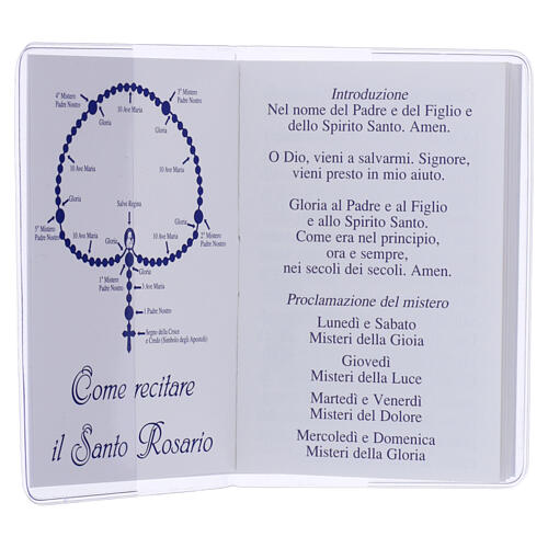 Saint Carlo Acutis Holy Rosary mini booklet, ITA 2