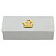 Scatola chiavi tabernacolo metallo pani e pesci color oro 3x12x5 cm s1