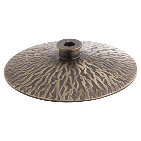 Chased bronze-colored Pastoral Staff Stand, 15 cm diameter