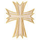 Thermoadhesive golden cross appliqué, 8x6 in s4