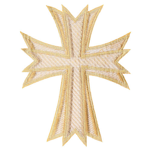 Application croix couleur or 20x16 cm thermocollante 4