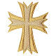 Applicazione croce color oro 20x16 cm termoadesiva s1