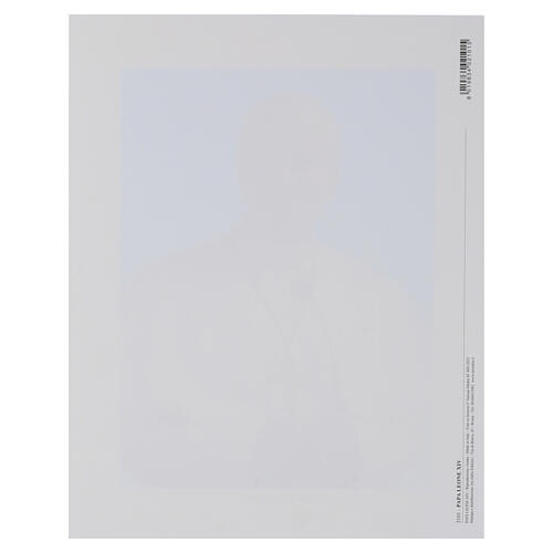 Poster Papa Leone XIV su sfondo azzurro 50x35 cm 2