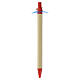 Stylo à bille écologique Colombe monastère des Clarisses, finition rouge s3