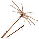 Processional Umbrella with Golden Threads and Floral Scrollwork, 160 cm s7
