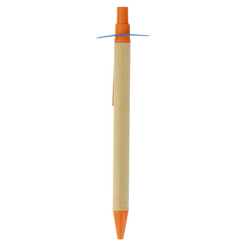 Nachhaltiger Kugelschreiber Pax et Bonum mit Tau, orange, Klarissenkloster 3