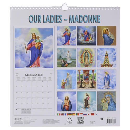Calendario imágenes marianas 2027 35x30 cm 2