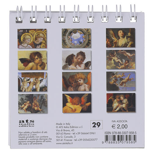 Mini calendrier 2027 Anges de Raphaël 8x8 cm 3