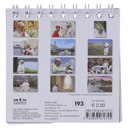 Calendario 8x8 cm Papa León XIV 2027 3