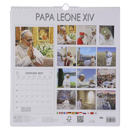 Calendario 2027 35x30 cm Papa Leone XIV 3