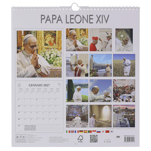 Calendario 2027 35x30 cm Papa Leone XIV 2