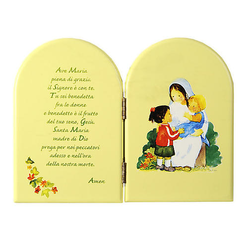 Retablo libro verde con Ave María 1