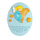 Oval plaque with pray and nursery rhyme s1