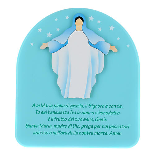 Gebet-Tafel Madonna der Aufnahme und Ave Maria 1