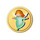 Ange chanteur rond, jaune s1