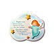 Nursery rhyme plaque with angel, white s1