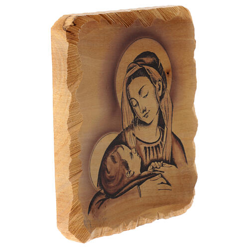 Virgen de la mirada tierna de madera de olivo 2