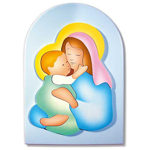 Retablo Mater amarilis azul 1