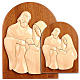 Płaskorzeźba Święta Rodzina tabliczka z drewna mah s1