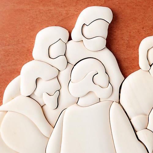 Bassrelief Letzte Abendessen Kirschholz Azur 2