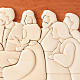 Cherry wood Last Supper Azur Loppiano bas-relief s2
