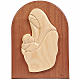 Vierge Marie, bas-relief en acajou s1