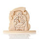 Natural wood bas-relief Holy Family (20x16 cm) s1
