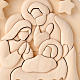 Bassorilievo legno naturale Sacra Famiglia 20x16 cm s2