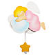 Carillon, ange nuage rose s1