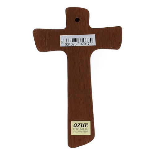 Crucifixo estilizado madeira bicolor 3