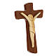 Crucifixo estilizado madeira bicolor s2