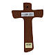 Crucifixo estilizado madeira bicolor s3