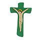 Crucifixo estilizado madeira pintada s1
