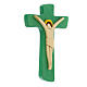 Crucifixo estilizado madeira pintada s2