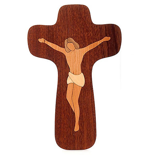 Kruzifix Holz Azur Loppiano 1