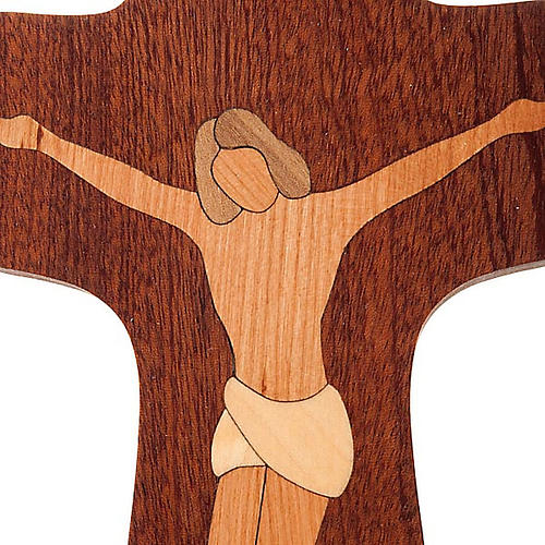 Crucifix Christ Rédempteur Azur bois 2