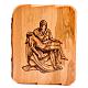 Okrągły obrazek Pieta' drewno oliwkowe Azur s1
