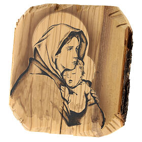 Madonna od odpoczynku, drewno 18x16 cm, Azur