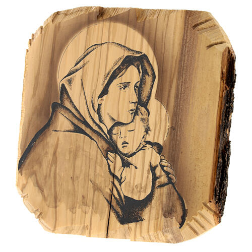 Madonna od odpoczynku, drewno 18x16 cm, Azur 2
