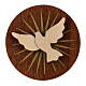Round wooden favour with Holy Spirit s1