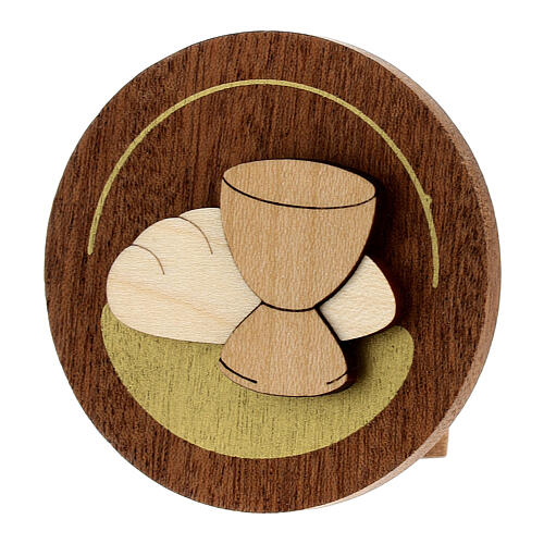 Round wooden Azur favour, bread and wine 2
