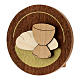Round wooden Azur favour, bread and wine s2