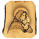 Cuadro de la Virgen del Reposo en madera de olivo Azur Loppiano, 22x20 cm. s1