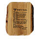 Saint Francis' Simple Prayer, olivewood board, Azur Loppiano s1