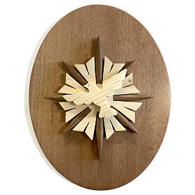 Bassorilievo ovale Pentecoste legno okumè 30x20 cm