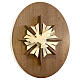 Bassorilievo ovale Pentecoste legno okumè 30x20 cm s1