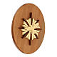 Bassorilievo ovale Pentecoste legno okumè 30x20 cm s2