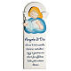 Wooden ornament of the Guardian Angel, blue angel, Azur Loppiano, 11x4 in s1
