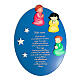 Oval wooden ornament with Our Father prayer and angels, Azur Loppiano, 12x9 in s3