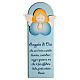 Quadro Angelo di Dio celeste preghiera legno Azur 30x10 cm s1